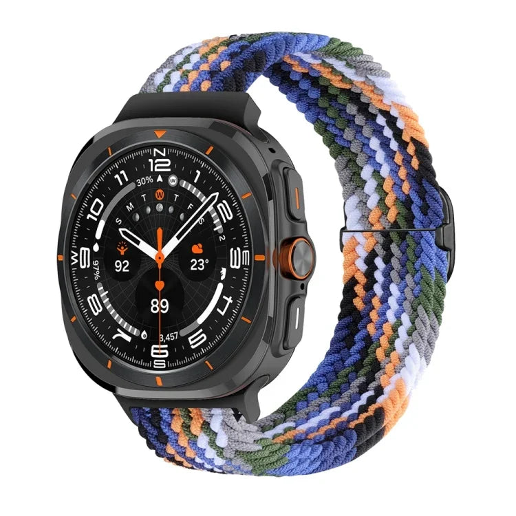 滑動扣尼龍編織錶帶，適用於三星 Galaxy Watch Ultra 47mm / Ultra 2025