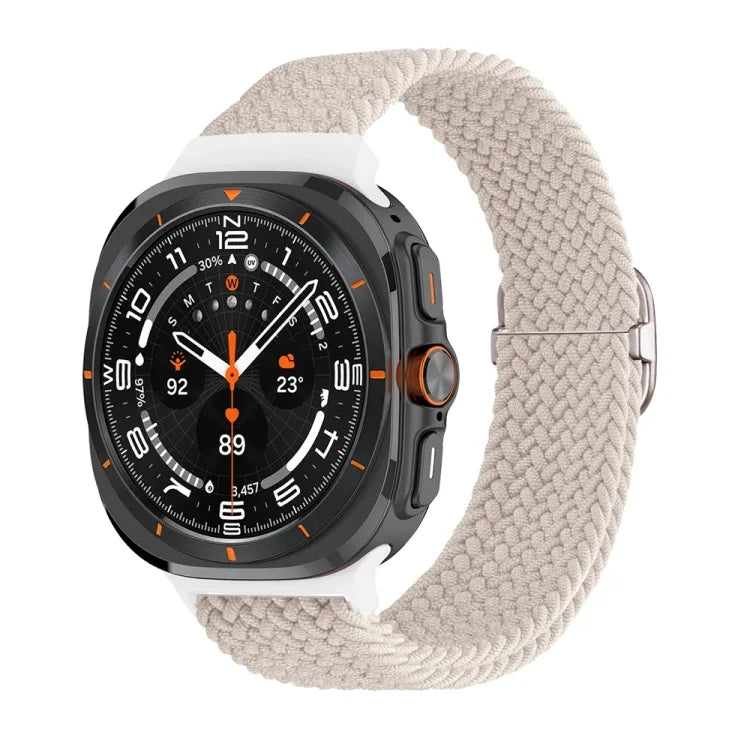 滑動扣尼龍編織錶帶，適用於三星 Galaxy Watch Ultra 47mm / Ultra 2025