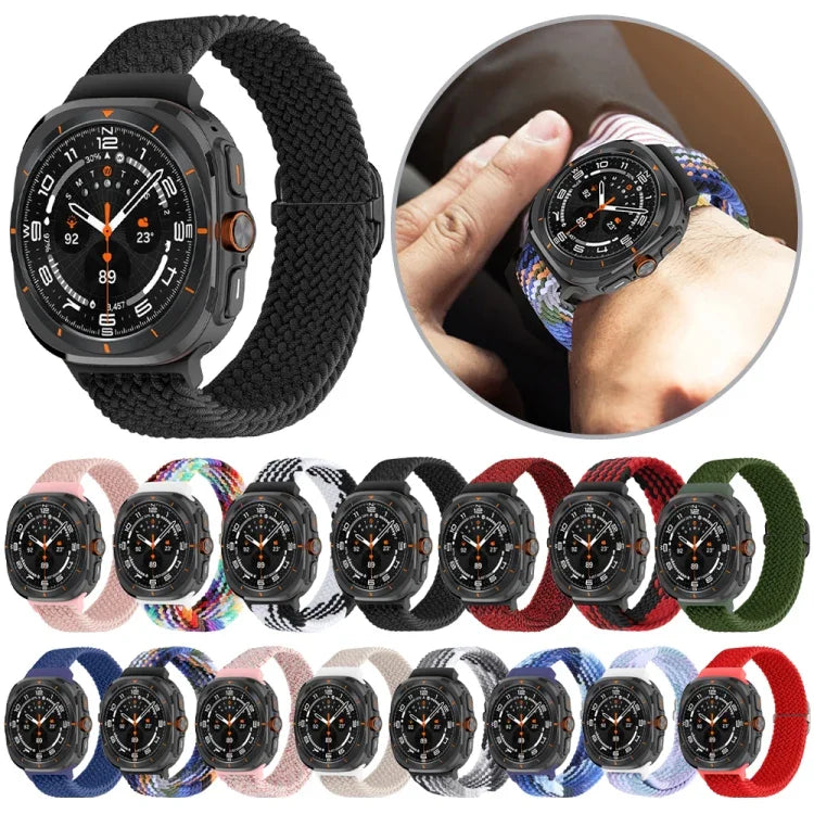 滑動扣尼龍編織錶帶，適用於三星 Galaxy Watch Ultra 47mm / Ultra 2025