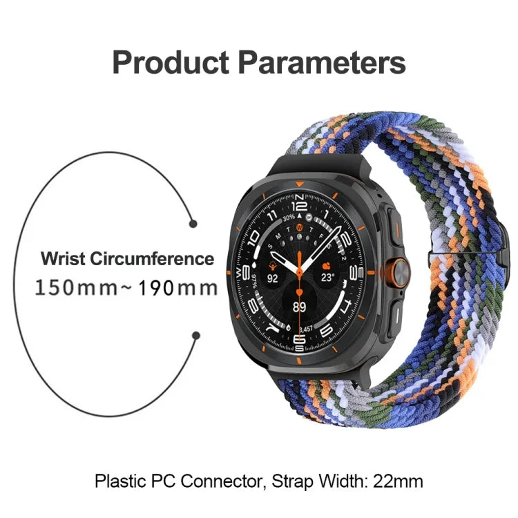 滑動扣尼龍編織錶帶，適用於三星 Galaxy Watch Ultra 47mm / Ultra 2025