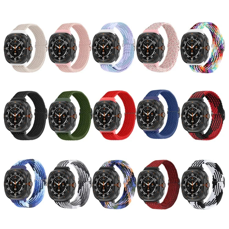 滑動扣尼龍編織錶帶，適用於三星 Galaxy Watch Ultra 47mm / Ultra 2025