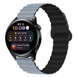 Two Color Magnetic Silicone Watch Band, 20mm