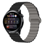 Two Color Magnetic Silicone Watch Band, 22mm