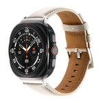 純真皮素面錶帶，適用於三星 Galaxy Watch Ultra 47mm / Ultra 2025