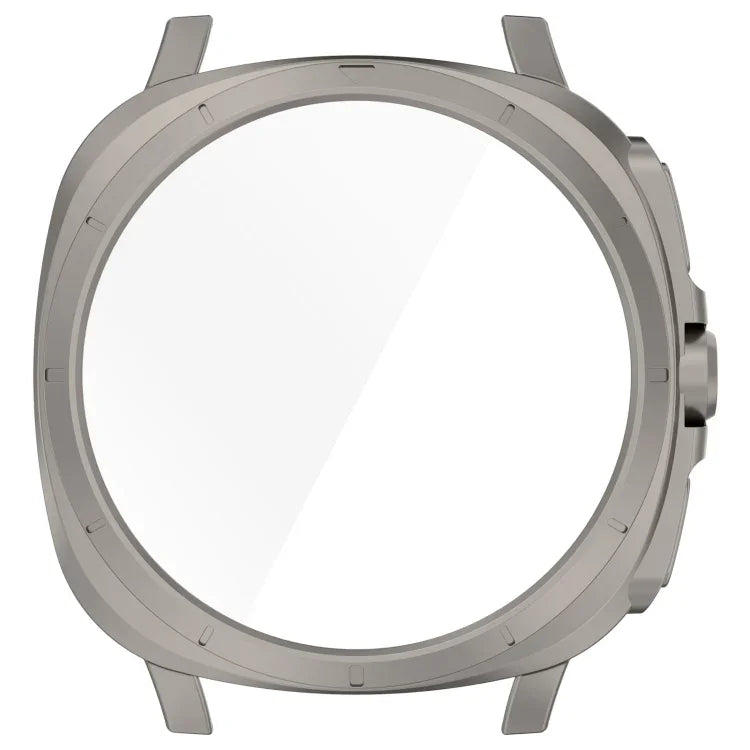 PC + 強化玻璃一體成型錶殼，適用於三星 Galaxy Watch 7 44mm