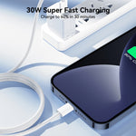 JOYROOM S-A45 30W USB-C / Type-C to 8 Pin Fast Charge Data Cable, Length: 1m, Type-C to 8 Pin