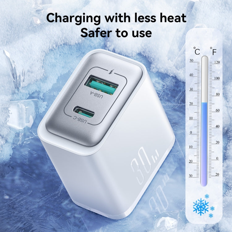 JOYROOM JR-TCF15 30W USB+USB-C / Type-C 快充器，歐規插頭，英規插頭