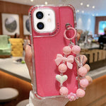 TPU + PC + 閃粉亮片全包覆手機殼附手環，適用於 iPhone 14 Pro、iPhone 14 Pro Max、iPhone 6 / 7 / 8 / SE 2020、iPhone 13 Pro Max、iPhone 13 Pro、iPhone 13、iPhone 12 / 12 Pro、iPhone 12 Pro Max