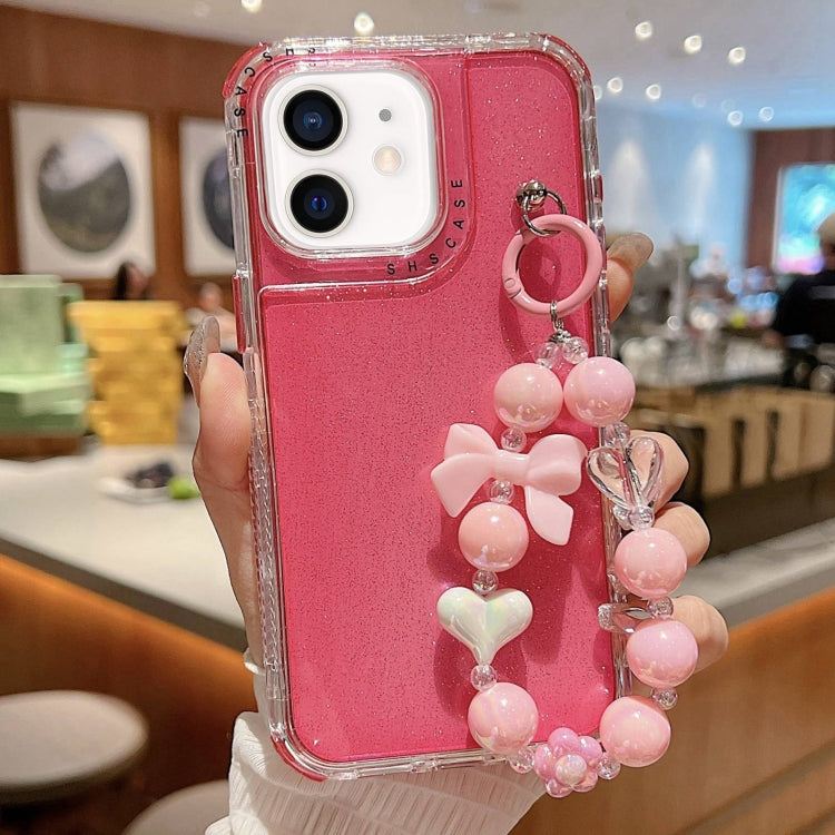TPU + PC + 閃粉亮片全包覆手機殼附手環，適用於 iPhone 14 Pro、iPhone 14 Pro Max、iPhone 6 / 7 / 8 / SE 2020、iPhone 13 Pro Max、iPhone 13 Pro、iPhone 13、iPhone 12 / 12 Pro、iPhone 12 Pro Max