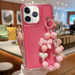 TPU + PC + 閃粉亮片全包覆手機殼附手環，適用於 iPhone 14 Pro、iPhone 14 Pro Max、iPhone 6 / 7 / 8 / SE 2020、iPhone 13 Pro Max、iPhone 13 Pro、iPhone 13、iPhone 12 / 12 Pro、iPhone 12 Pro Max