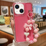 TPU + PC + 閃粉亮片全包覆手機殼附手環，適用於 iPhone 14 Pro、iPhone 14 Pro Max、iPhone 6 / 7 / 8 / SE 2020、iPhone 13 Pro Max、iPhone 13 Pro、iPhone 13、iPhone 12 / 12 Pro、iPhone 12 Pro Max