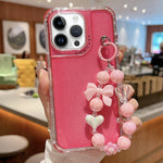 TPU + PC + 閃粉亮片全包覆手機殼附手環，適用於 iPhone 14 Pro、iPhone 14 Pro Max、iPhone 6 / 7 / 8 / SE 2020、iPhone 13 Pro Max、iPhone 13 Pro、iPhone 13、iPhone 12 / 12 Pro、iPhone 12 Pro Max
