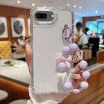 TPU + PC + 閃粉亮片全包覆手機殼附手環，適用於 iPhone XR、iPhone XS Max、iPhone 6 Plus / 7 Plus / 8 Plus