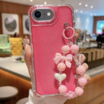 TPU + PC + 閃粉亮片全包覆手機殼附手環，適用於 iPhone 14 Pro、iPhone 14 Pro Max、iPhone 6 / 7 / 8 / SE 2020、iPhone 13 Pro Max、iPhone 13 Pro、iPhone 13、iPhone 12 / 12 Pro、iPhone 12 Pro Max