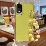 TPU + PC + 閃粉亮片全包覆手機殼附手環，適用於 iPhone XR、iPhone XS Max、iPhone 6 Plus / 7 Plus / 8 Plus