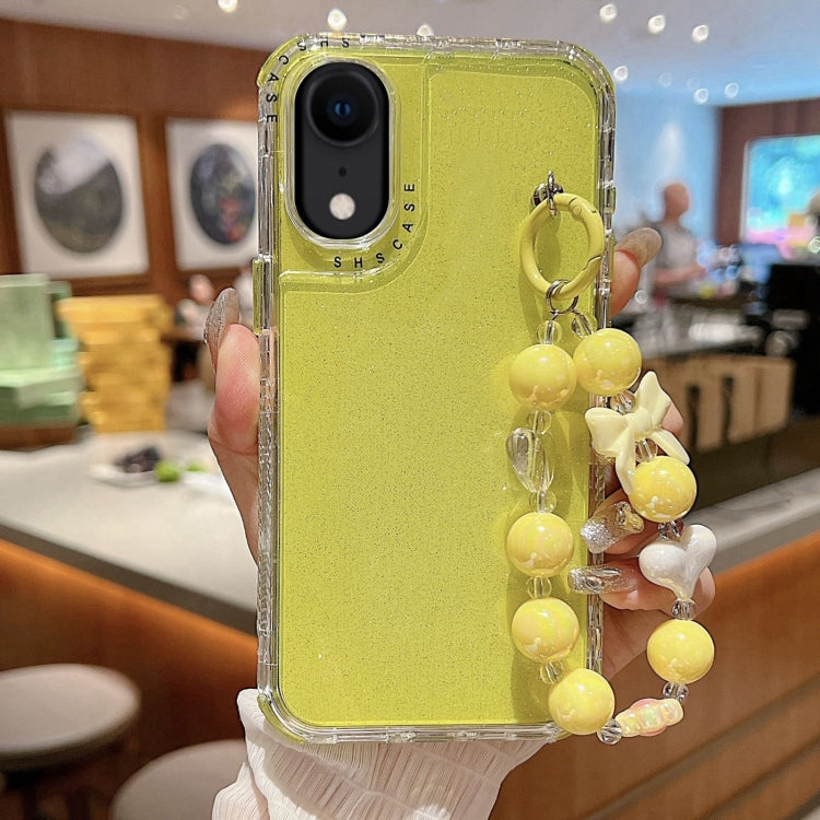 TPU + PC + 閃粉亮片全包覆手機殼附手環，適用於 iPhone XR、iPhone XS Max、iPhone 6 Plus / 7 Plus / 8 Plus