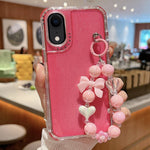 TPU + PC + 閃粉亮片全包覆手機殼附手環，適用於 iPhone XR、iPhone XS Max、iPhone 6 Plus / 7 Plus / 8 Plus