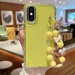 TPU + PC + 閃粉亮片全包覆手機殼附手環，適用於 iPhone XR、iPhone XS Max、iPhone 6 Plus / 7 Plus / 8 Plus