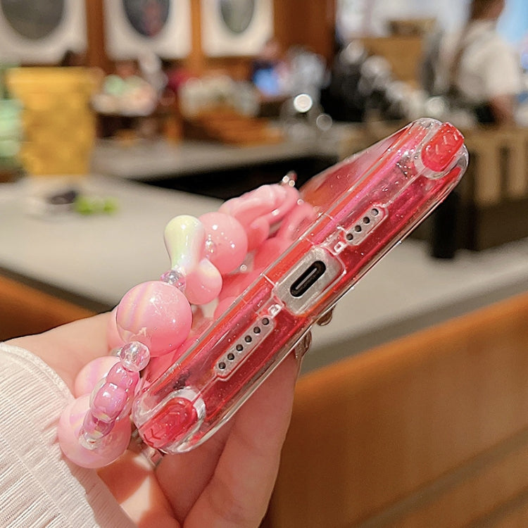 TPU + PC + 閃粉亮片全包覆手機殼附手環，適用於 iPhone XR、iPhone XS Max、iPhone 6 Plus / 7 Plus / 8 Plus