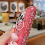 TPU + PC + 閃粉亮片全包覆手機殼附手環，適用於 iPhone XR、iPhone XS Max、iPhone 6 Plus / 7 Plus / 8 Plus