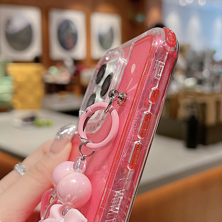 TPU + PC + 閃粉亮片全包覆手機殼附手環，適用於 iPhone XR、iPhone XS Max、iPhone 6 Plus / 7 Plus / 8 Plus