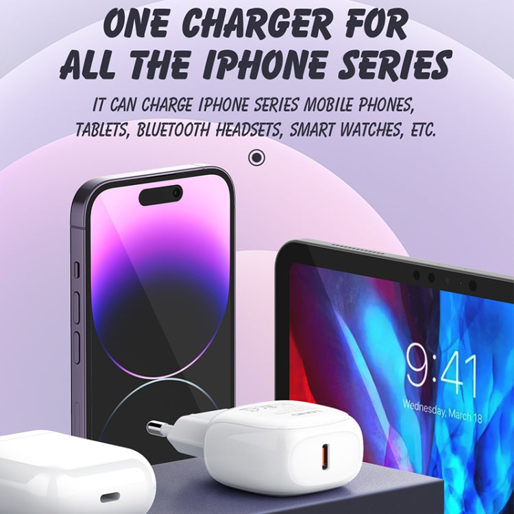 LDNIO A1206C PD27W USB-C / Type-C 快充器，附 1米 8 Pin 線，歐規插頭