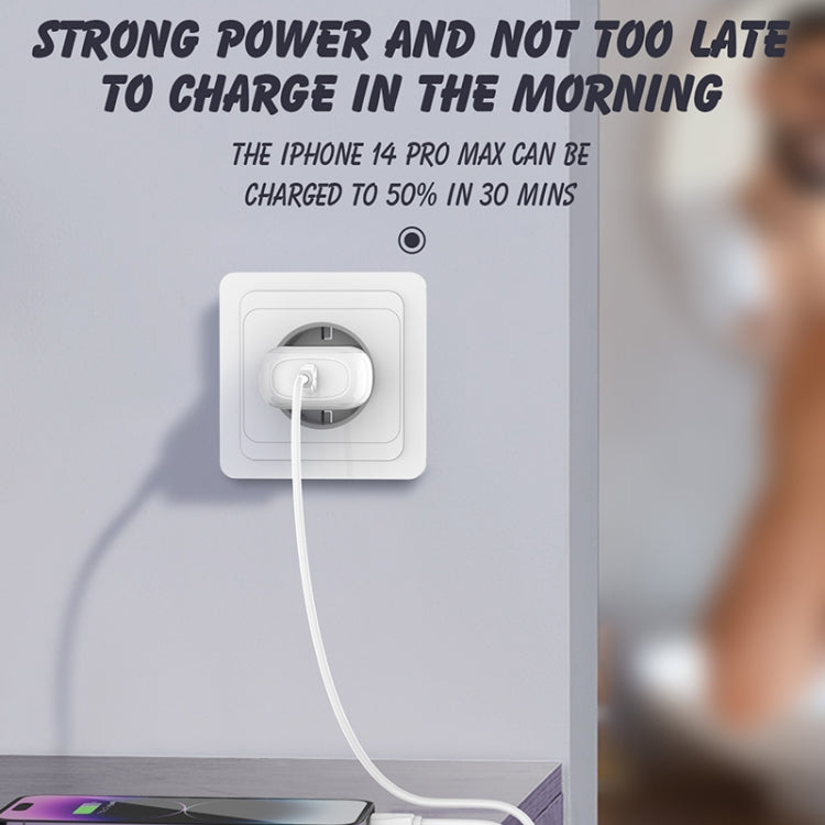LDNIO A1206C PD27W USB-C / Type-C 快充器，附 1米 8 Pin 線，歐規插頭