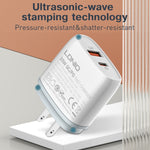 LDNIO Q229 QC3.0 / PD20W USB + Type-C 快速充電器，附1米 Type-C to Type-C 線，EU 插頭，UK 插頭，US 插頭
