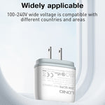LDNIO Q229 QC3.0 / PD20W USB + Type-C 快速充電器，附1米 Type-C to Type-C 線，EU 插頭，UK 插頭，US 插頭