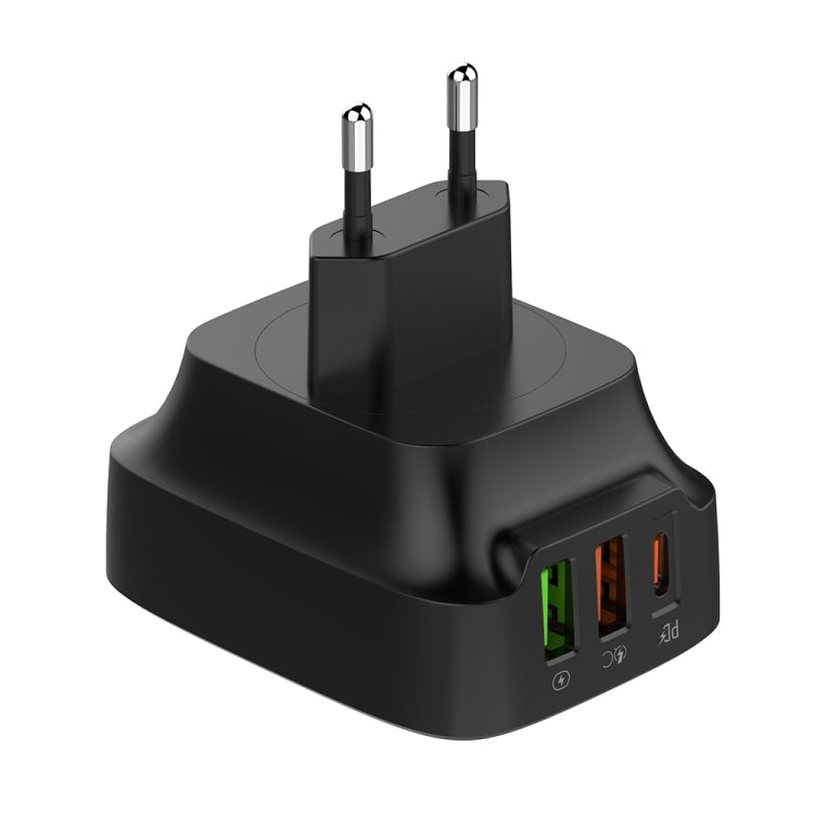 LDNIO Q334 32W Type-C + 雙 USB 埠充電器，附 1米 Micro USB 數據線，歐規插頭