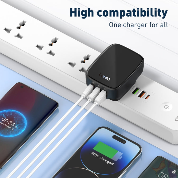 LDNIO Q334 32W Type-C + 雙 USB 埠充電器，附 1米 Micro USB 數據線，歐規插頭