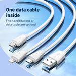 LDNIO Q334 32W Type-C + 雙 USB 埠充電器，附 1米 Micro USB 數據線，歐規插頭