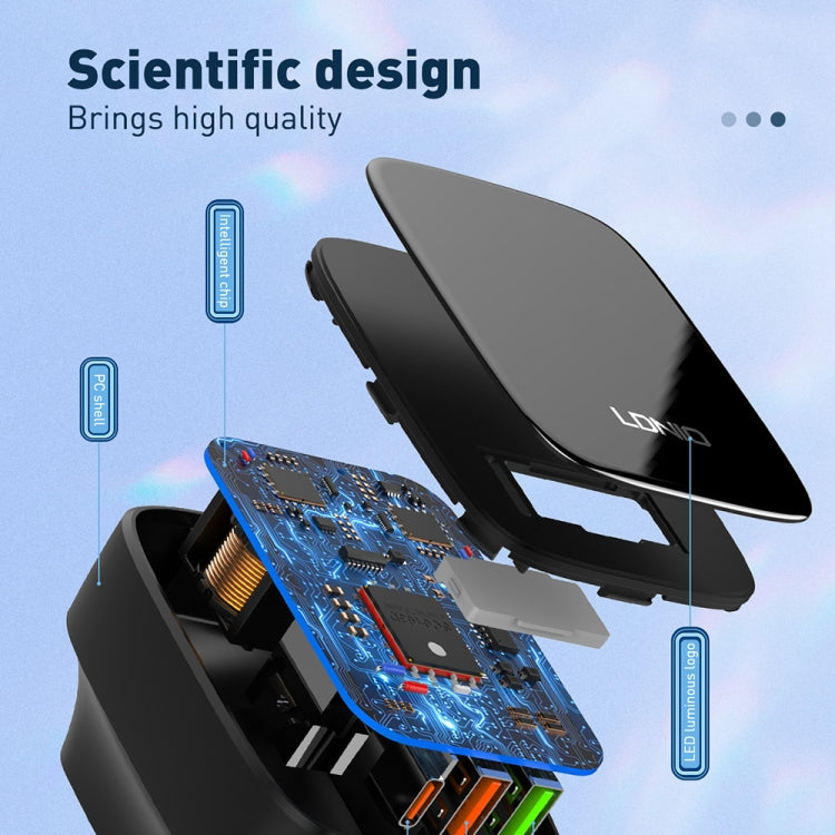 LDNIO Q334 32W Type-C + 雙 USB 埠充電器，附 1米 Micro USB 數據線，歐規插頭