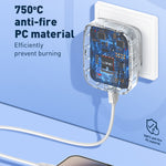 LDNIO Q334 32W Type-C + 雙 USB 埠充電器，附 1米 Micro USB 數據線，歐規插頭