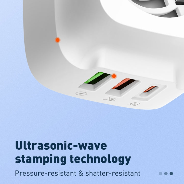 LDNIO Q334 32W Type-C + 雙 USB 埠充電器，附 1米 Micro USB 數據線，歐規插頭