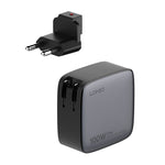 LDNIO Q408 100W GaN USB+3 USB-C / Type-C 介面充電器，附 1 米 100W USB-C / Type-C 對 USB-C / Type-C 數據線，歐規插頭，英規插頭，美規插頭