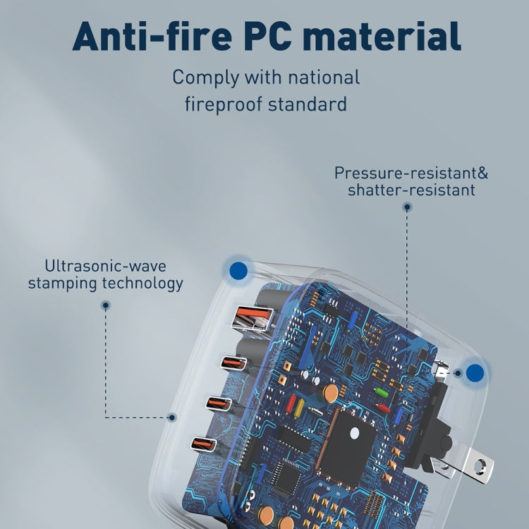 LDNIO Q408 100W GaN USB+3 USB-C / Type-C 介面充電器，附 1 米 100W USB-C / Type-C 對 USB-C / Type-C 數據線，歐規插頭，英規插頭，美規插頭