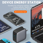 LDNIO Q408 100W GaN USB+3 USB-C / Type-C 介面充電器，附 1 米 100W USB-C / Type-C 對 USB-C / Type-C 數據線，歐規插頭，英規插頭，美規插頭