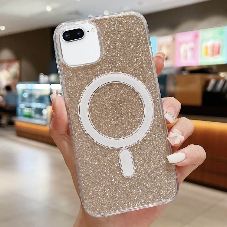 壓克力透明閃粉 MagSafe 手機殼，適用於 iPhone XS Max、iPhone 8 Plus / 7 Plus