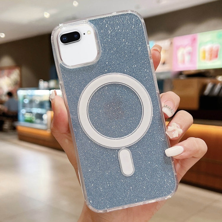 壓克力透明閃粉 MagSafe 手機殼，適用於 iPhone XS Max、iPhone 8 Plus / 7 Plus