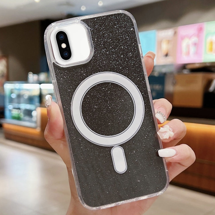 壓克力透明閃粉 MagSafe 手機殼，適用於 iPhone XS Max、iPhone 8 Plus / 7 Plus