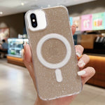 壓克力透明閃粉 MagSafe 手機殼，適用於 iPhone XS Max、iPhone 8 Plus / 7 Plus