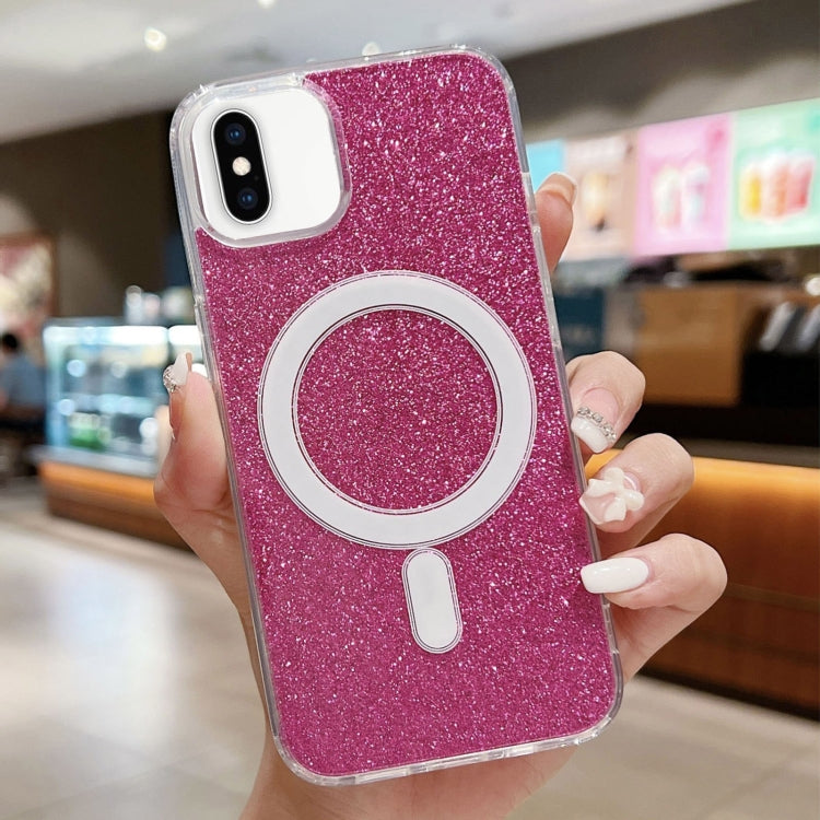 壓克力透明閃粉 MagSafe 手機殼，適用於 iPhone XS Max、iPhone 8 Plus / 7 Plus