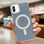 壓克力透明閃粉 MagSafe 手機殼，適用於 iPhone XS Max、iPhone 8 Plus / 7 Plus