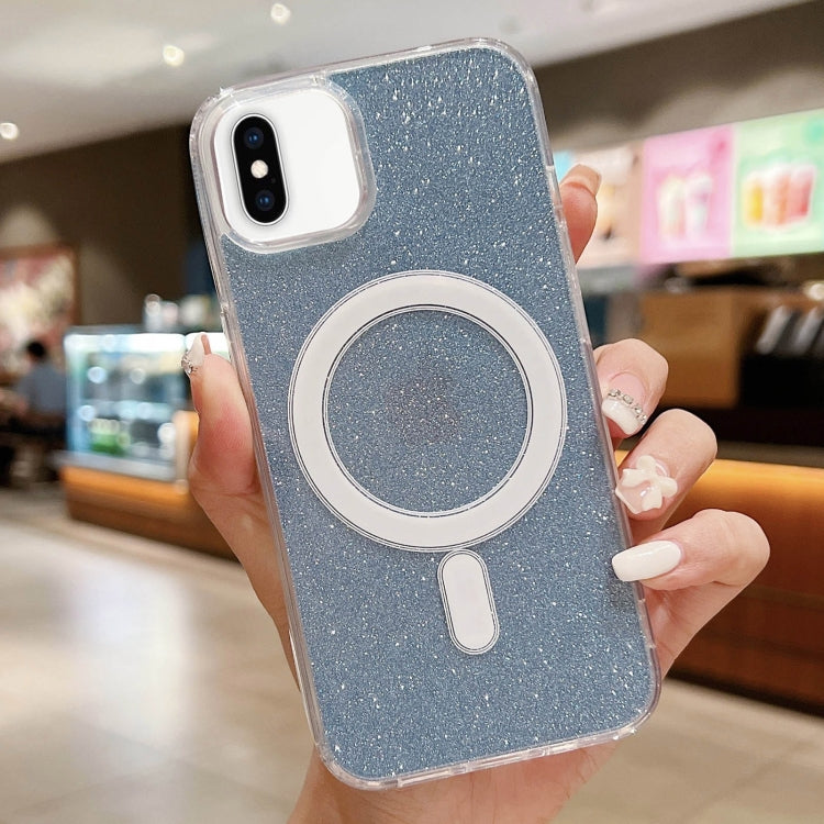 壓克力透明閃粉 MagSafe 手機殼，適用於 iPhone XS Max、iPhone 8 Plus / 7 Plus