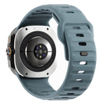 波浪紋反扣矽膠錶帶，適用於 Samsung Galaxy Watch Ultra 47mm / Ultra 2025