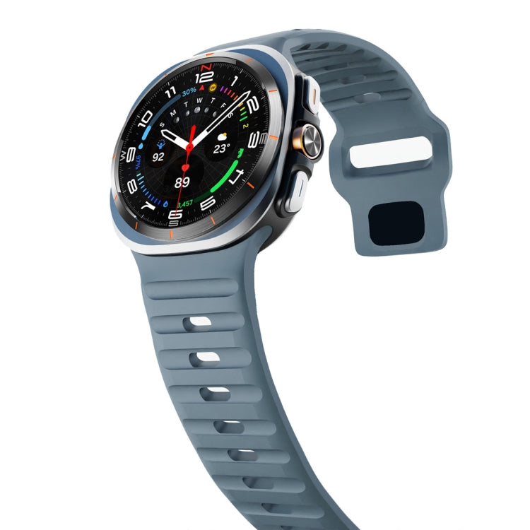 波浪紋反扣矽膠錶帶，適用於 Samsung Galaxy Watch Ultra 47mm / Ultra 2025