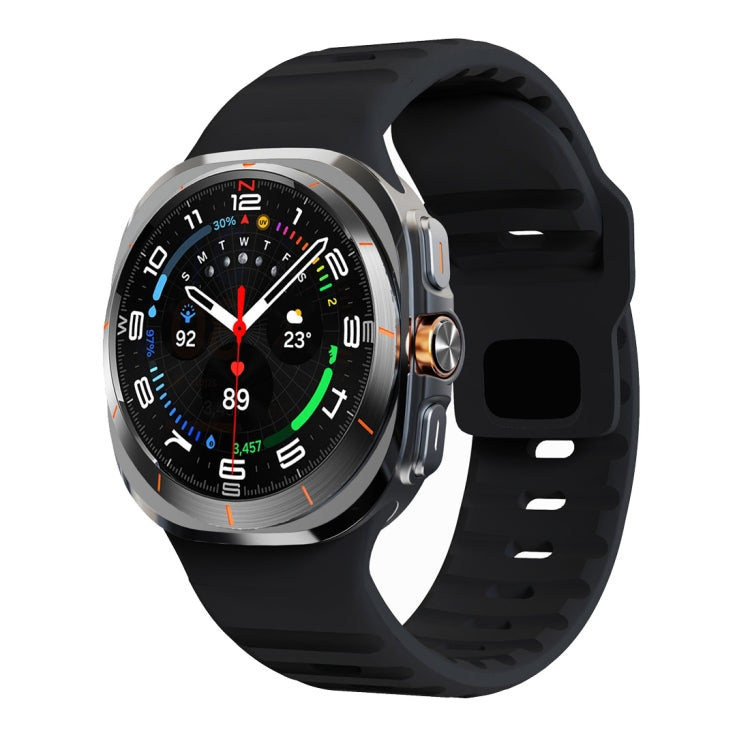 波浪紋反扣矽膠錶帶，適用於 Samsung Galaxy Watch Ultra 47mm / Ultra 2025