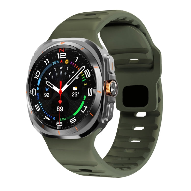波浪紋反扣矽膠錶帶，適用於 Samsung Galaxy Watch Ultra 47mm / Ultra 2025