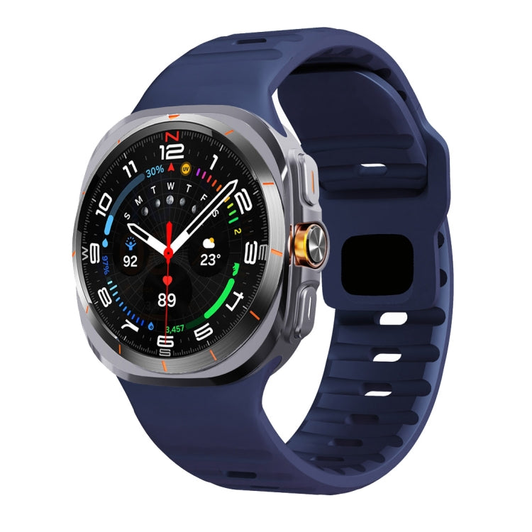 波浪紋反扣矽膠錶帶，適用於 Samsung Galaxy Watch Ultra 47mm / Ultra 2025